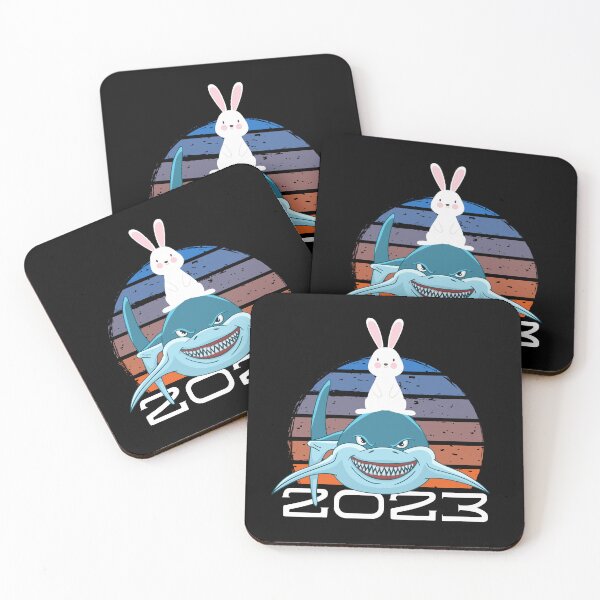 Item preview, Funny rabbit riding shark year of the rabbit design designed and sold by reka88.