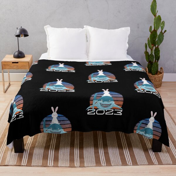 Item preview, Funny rabbit riding shark year of the rabbit design designed and sold by reka88.