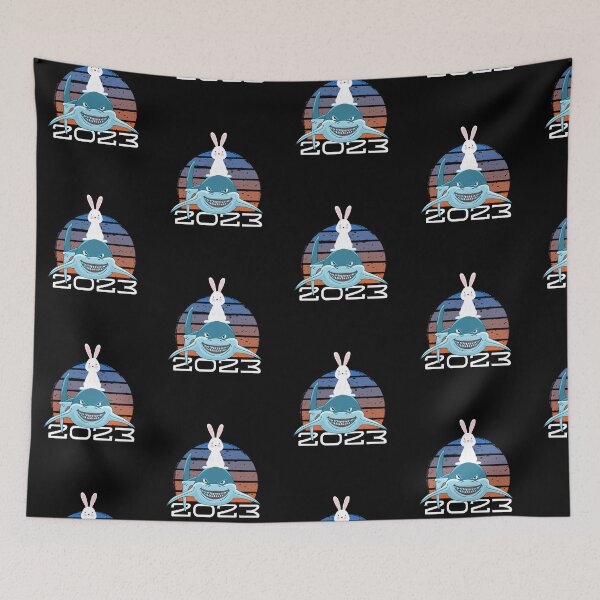 Item preview, Funny rabbit riding shark year of the rabbit design designed and sold by reka88.