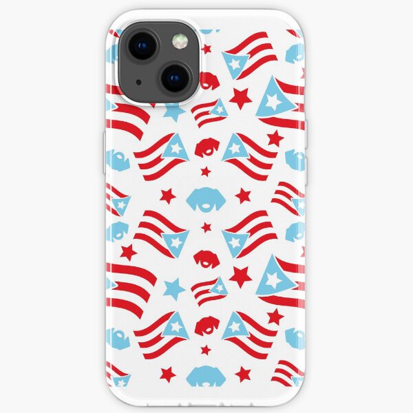 Puerto Rico Flag Pattern iPhone Soft Case