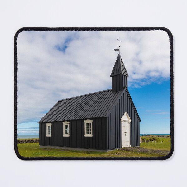 Item preview, The black budir church in Iceland designed and sold by pietrofoto.