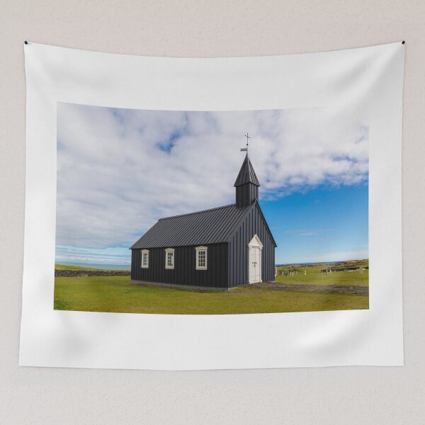 Item preview, The black budir church in Iceland designed and sold by pietrofoto.