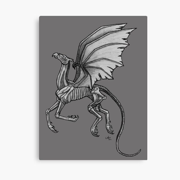 Thestral #2 with Gray Background Canvas Print