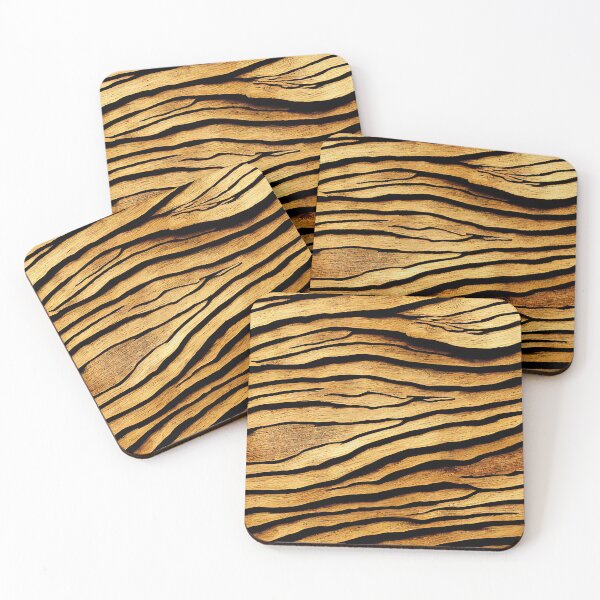 Item preview, Textured wooden gold waves pattern designed and sold by AppleElf.