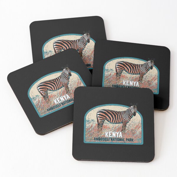 Item preview, Amboseli national park Kenya Africa vintage travel safari decal, african zebra designed and sold by Lemomo-zoo.