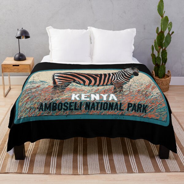 Item preview, Amboseli national park Kenya Africa vintage travel safari decal, african zebra designed and sold by Lemomo-zoo.