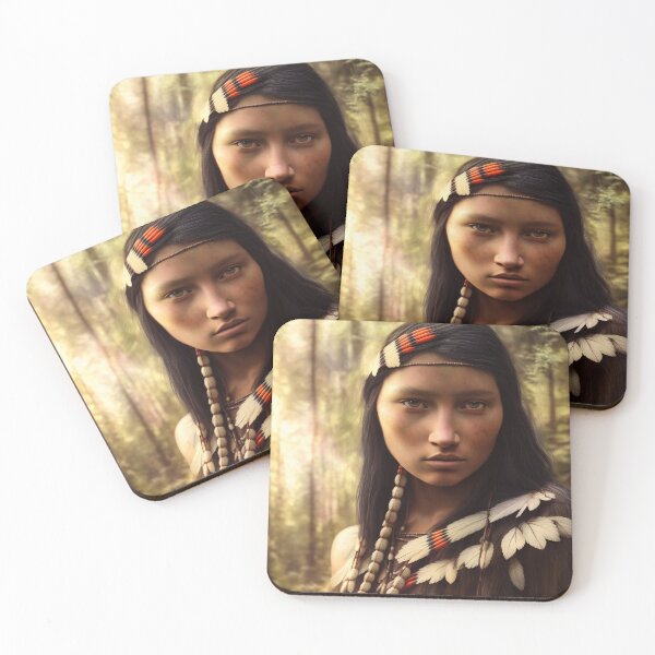 Item preview, Native American Maiden Original Digital Art Design designed and sold by ChorkiePawPress.