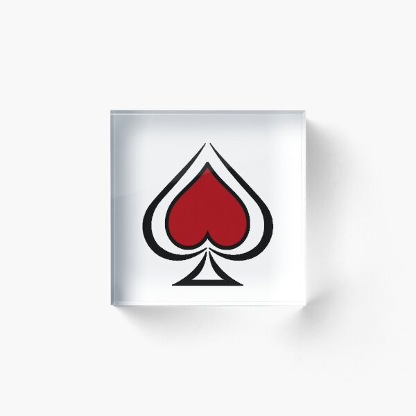 Spade heart Acrylic Block
