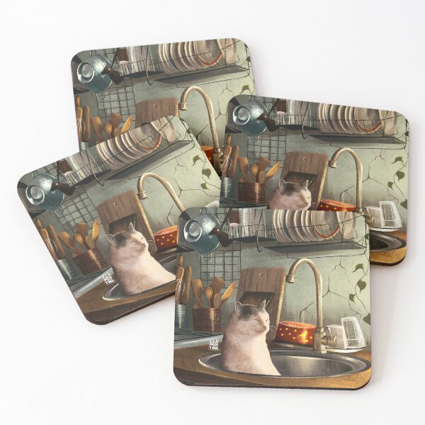 Item preview, Cat in Sink designed and sold by pizzaclementina.
