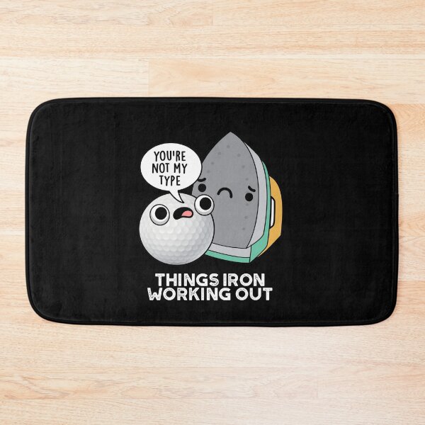 Item preview, Things Iron Working Out Funny Iron Puns (Dark BG) designed and sold by punnybone.