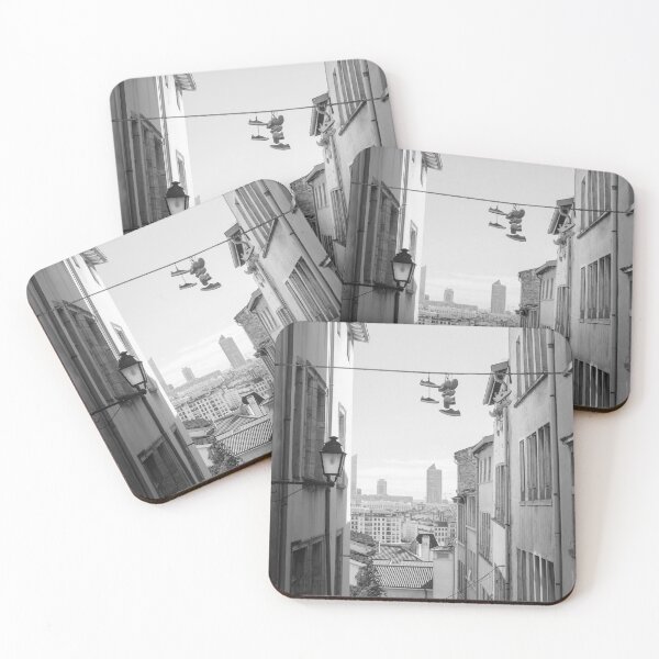 Item preview, Street in Lyon City Heights - Black and White Photography designed and sold by CarolinaReina.