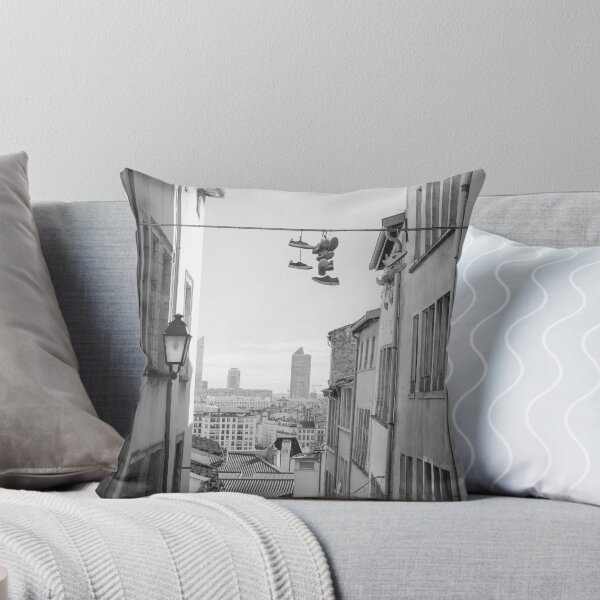 Item preview, Street in Lyon City Heights - Black and White Photography designed and sold by CarolinaReina.