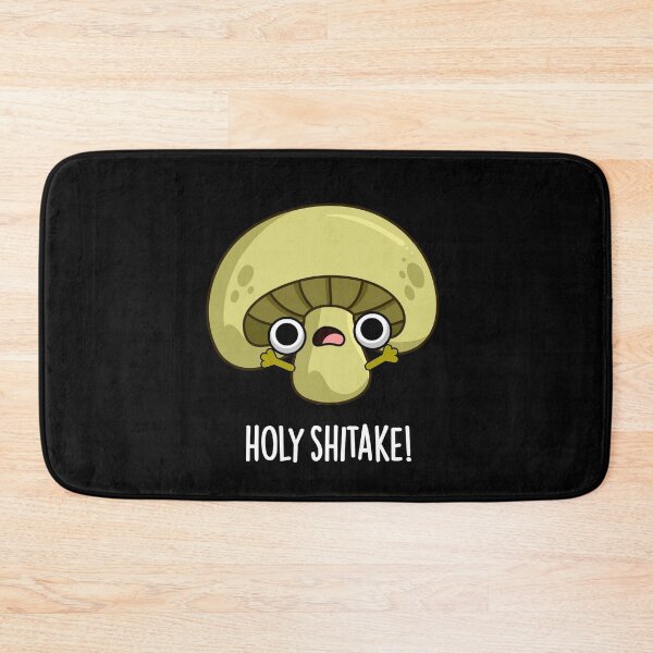 Item preview, Holy Shitake Funny Mushroom Puns (Dark BG) designed and sold by punnybone.