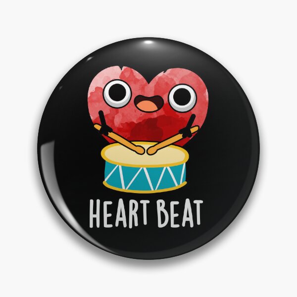 Item preview, Heart Beat Funny Drummer Puns (Dark BG) designed and sold by punnybone.