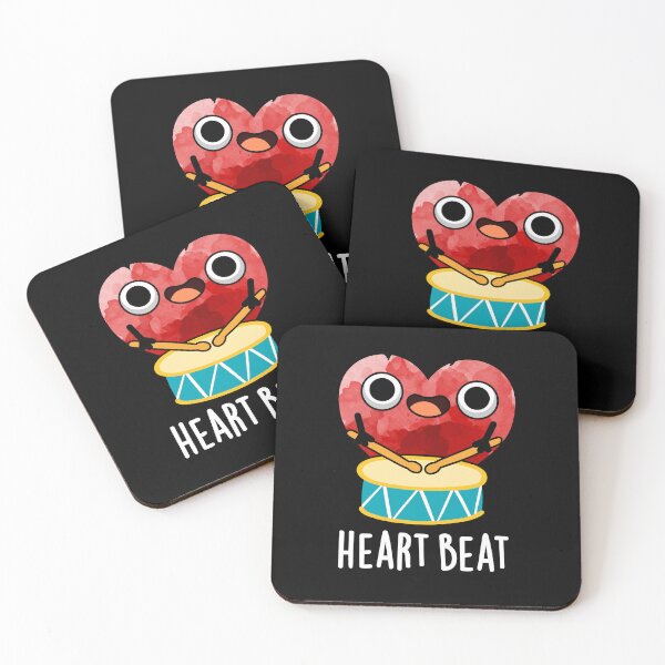 Item preview, Heart Beat Funny Drummer Puns (Dark BG) designed and sold by punnybone.