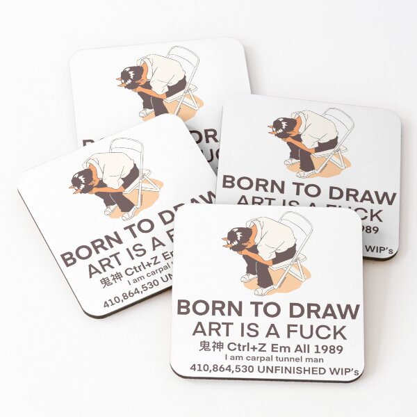 Item preview, Born to draw art is a fuck  designed and sold by Handrixx.