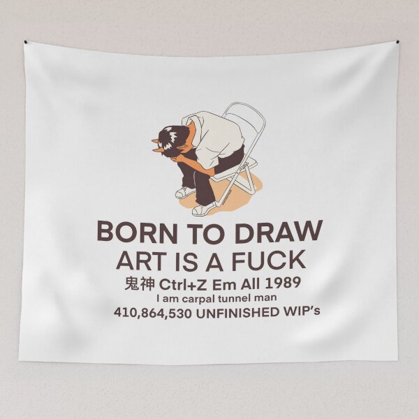 Item preview, Born to draw art is a fuck  designed and sold by Handrixx.
