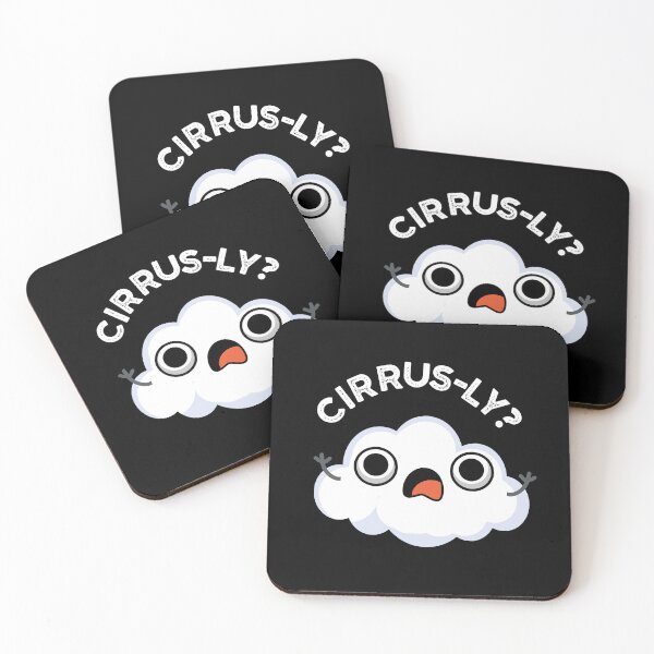 Item preview, Cirrusly Weather Funny Cloud Puns (Dark BG) designed and sold by punnybone.