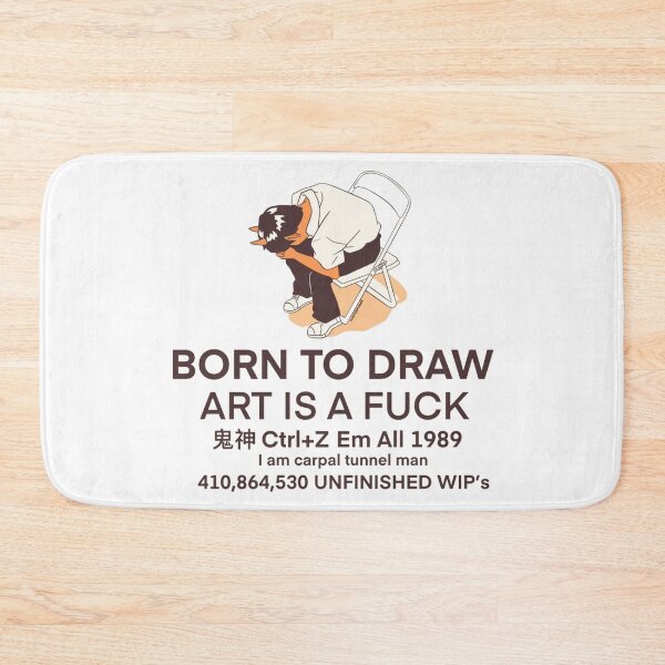 Item preview, Born to draw art is a fuck  designed and sold by Handrixx.