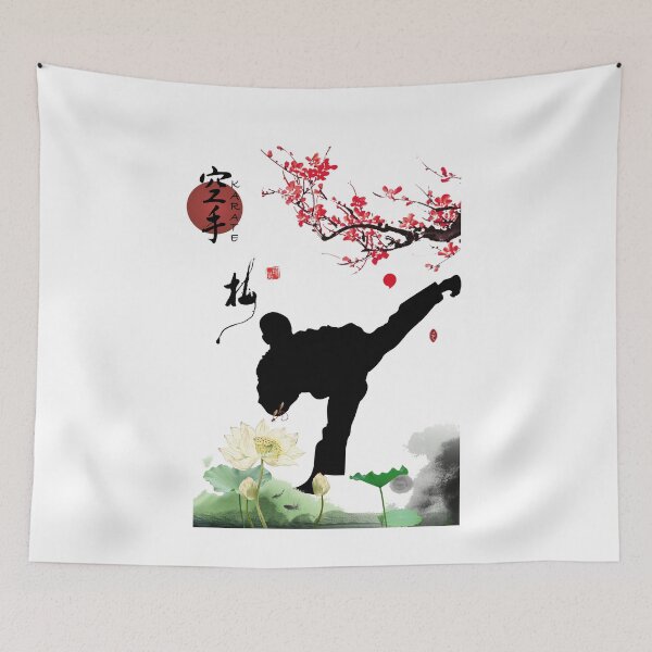 Item preview, Karate Instructor Cherry Blossom Design - Japanese Calligraphy For A Karate Lover designed and sold by TheKarateStore.