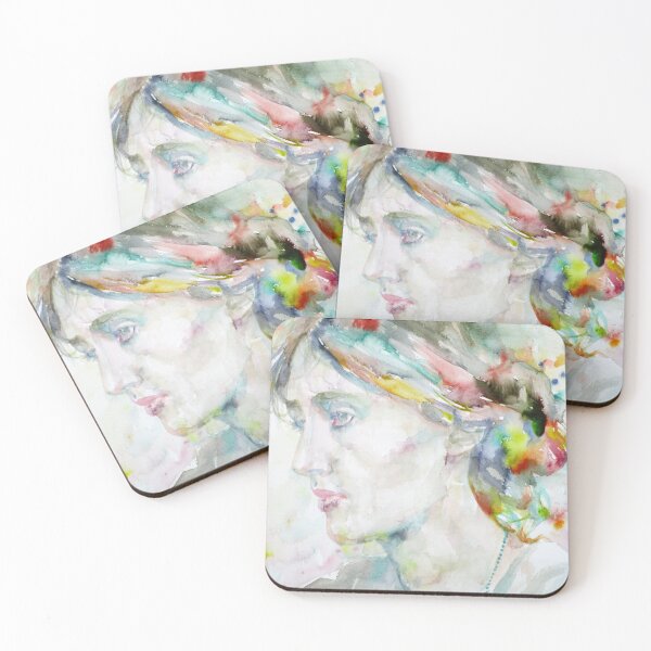Aperçu de l'œuvre VIRGINIA WOOLF - portrait à l'aquarelle.4 créée et vendue par lautir.
