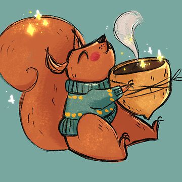 Artwork thumbnail, Happy Squirrel by pizzaclementina