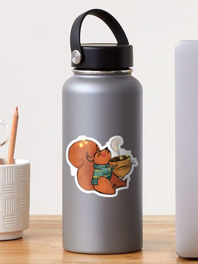 Thumbnail 1 of 3, Sticker, Happy Squirrel designed and sold by pizzaclementina.