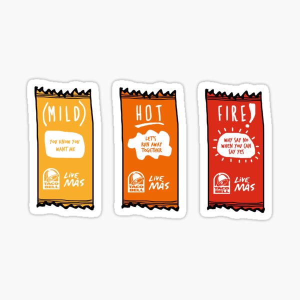 Taco Bell Sauce Sticker