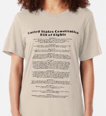 Bill of Rights, US Constitution Slim Fit T-Shirt
