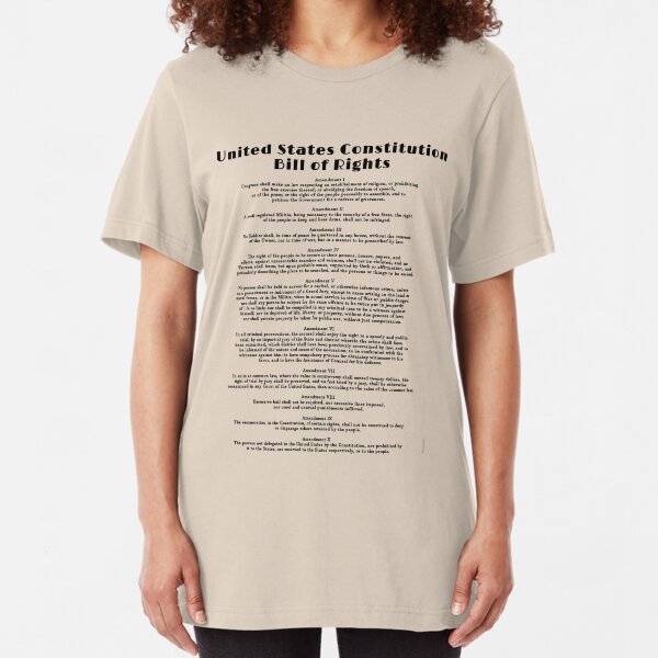 Bill of Rights, US Constitution Slim Fit T-Shirt