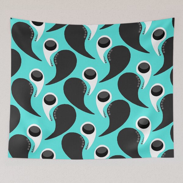 Item preview, Paysley pattern blue tones, oriental graphics designed and sold by Kirei-Lily.