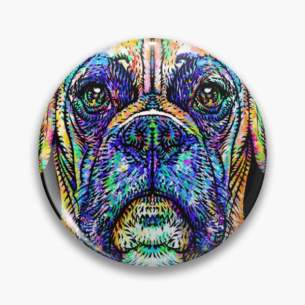 Item preview, BOXER watercolor and ink portrait designed and sold by lautir.