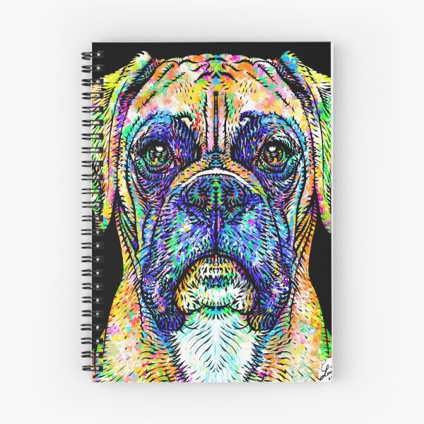 Item preview, BOXER watercolor and ink portrait designed and sold by lautir.