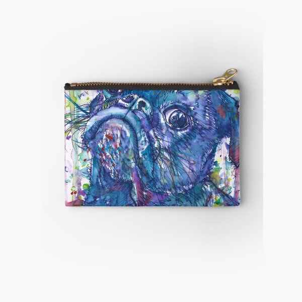 Item preview, PUG watercolor and ink portrait designed and sold by lautir.