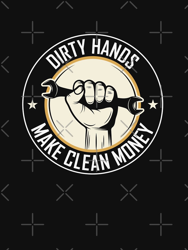 Thumbnail 7 of 7, Essential T-Shirt, Dirty Hands Make Clean Money designed and sold by maximaminima.