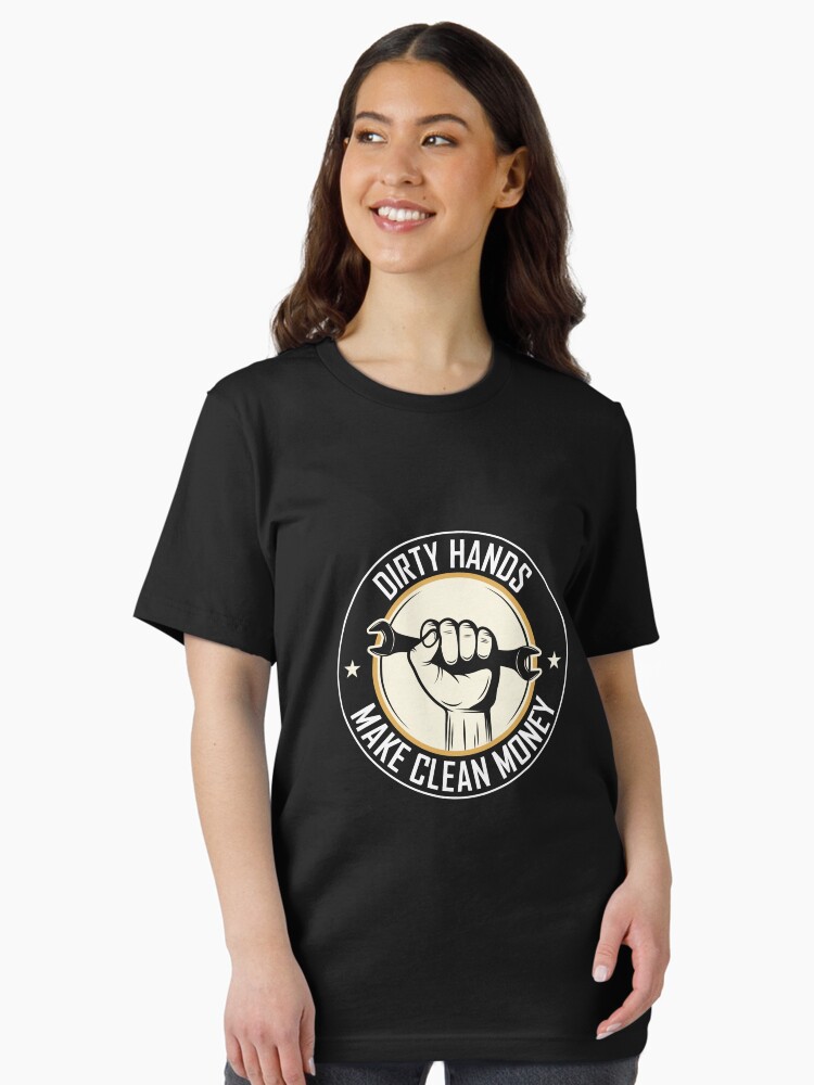 Thumbnail 2 of 7, Essential T-Shirt, Dirty Hands Make Clean Money designed and sold by maximaminima.