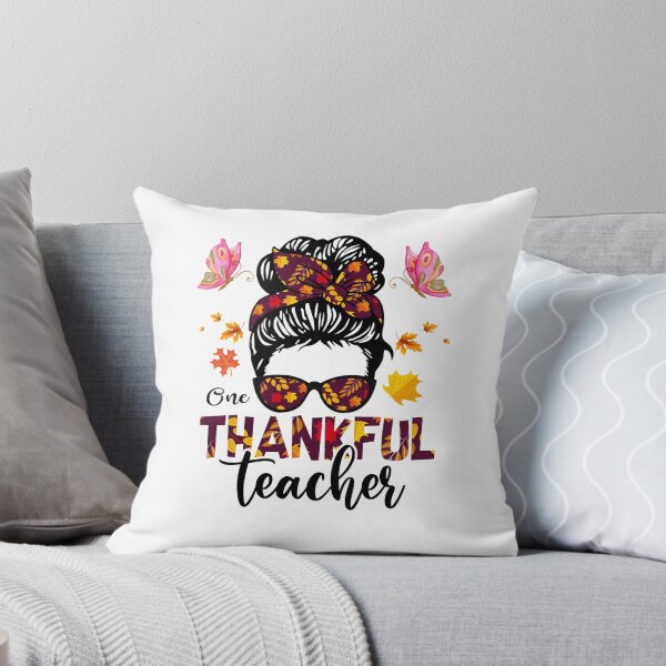 Item preview, One Thankful Teacher Thanksgiving Rainbow Leopard Fall | Funny Happy Thanksgiving teacher quotes | gifts for thanksgiving lovers designed and sold by ThanksVibe.