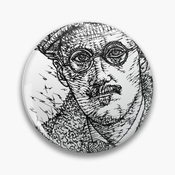 Item preview, JAMES JOYCE - ink portrait .1 designed and sold by lautir.
