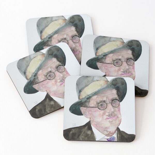 Item preview, JAMES JOYCE - watercolor portrait designed and sold by lautir.