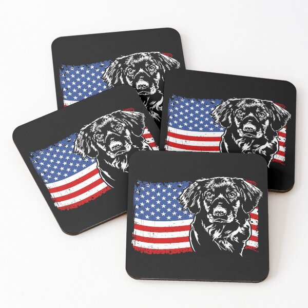 Item preview, Nova Scotia Duck Tolling Retriever America Flag Patriotic Dog Canine Portrait designed and sold by dogarts.