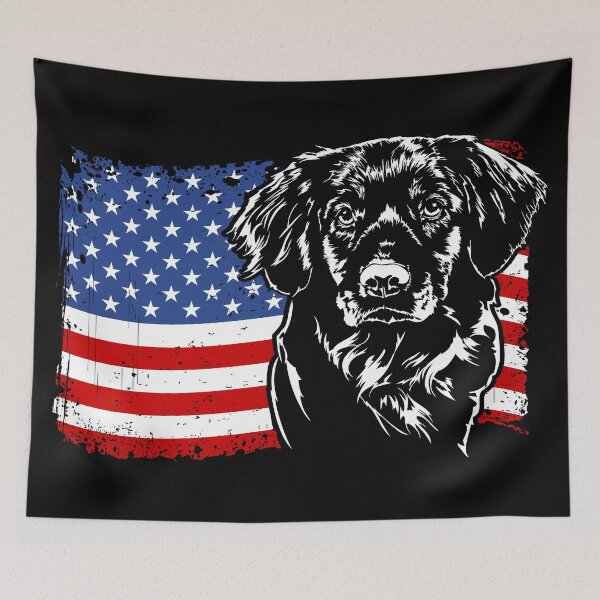 Item preview, Nova Scotia Duck Tolling Retriever America Flag Patriotic Dog Canine Portrait designed and sold by dogarts.