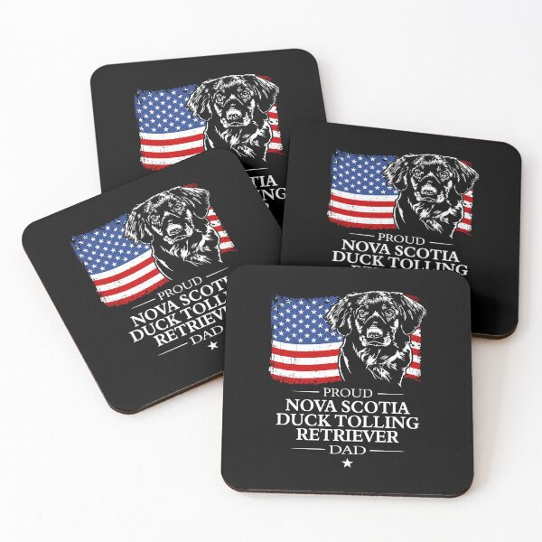 Item preview, Proud Nova Scotia Duck Tolling Retriever Dad America Flag Patriotic Dog Canine Portrait designed and sold by dogarts.