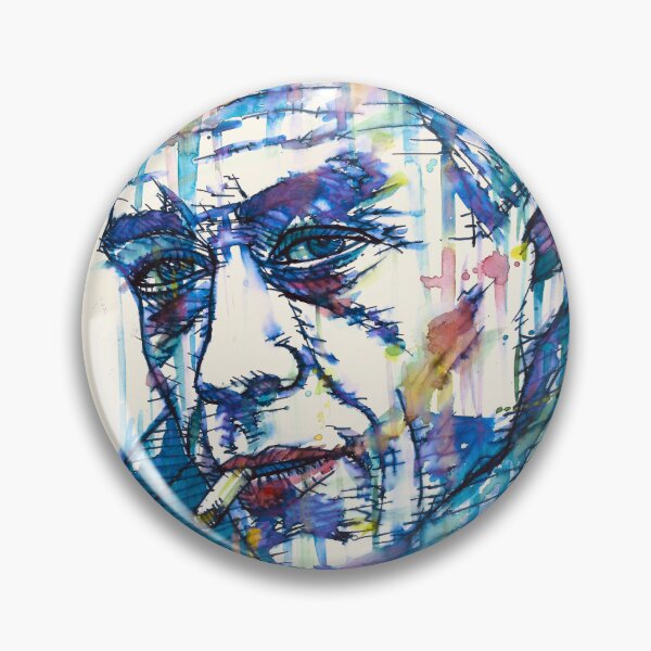 Item preview, ALBERT CAMUS watercolor and ink portrait designed and sold by lautir.