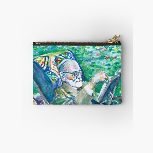 Item preview, SIGMUND FREUD reading - watercolor portrait designed and sold by lautir.