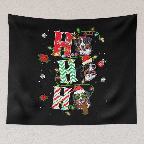 Item preview, Christmas Ho Ho Ho Bernese Mountain Dog Funny Xmas Dog designed and sold by IsraelCastro.