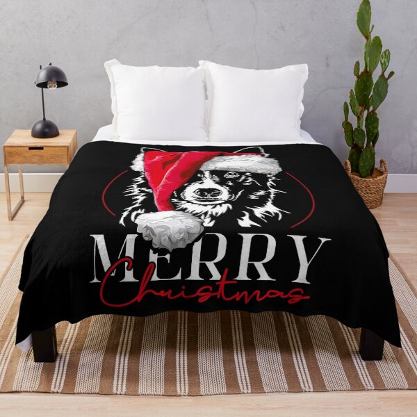 Item preview, Santa Border Collie Merry Christmas Dogs designed and sold by dogarts.