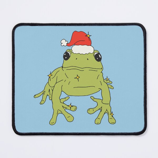 Item preview, Christmas Frog in Christmas Hat ♥ designed and sold by tartagain.