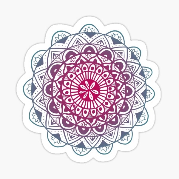 Jade and Purple Mandala Sticker