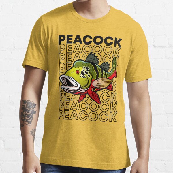 Peacock Bass 80S Style Monster Fish Keeper Men Women Long Sleeve T-shirt  Graphic Print Unisex