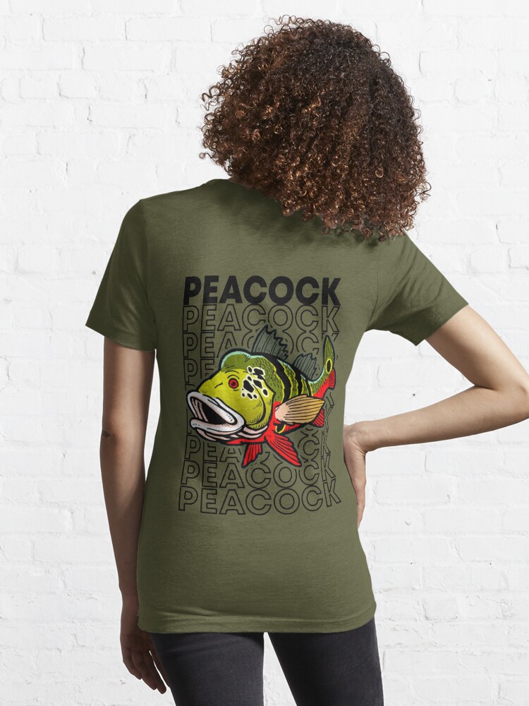 Peacock Bass 80S Style Monster Fish Keeper Men Women Long Sleeve T-shirt  Graphic Print Unisex